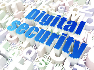 Image showing Protection concept: Digital Security on alphabet background