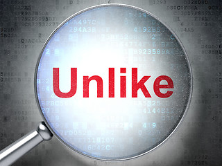 Image showing Social media concept: Unlike with optical glass