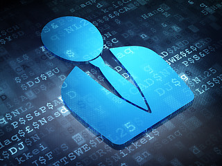 Image showing Business concept: Blue Business Man on digital background