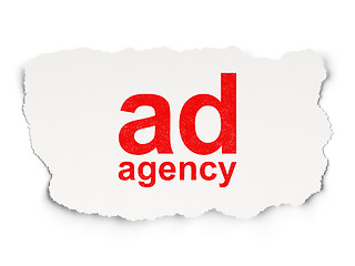 Image showing Marketing concept: Ad Agency on Paper background