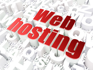 Image showing SEO web design concept: Web Hosting on alphabet background