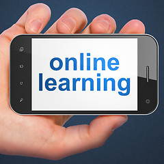 Image showing Education concept: Online Learning on smartphone