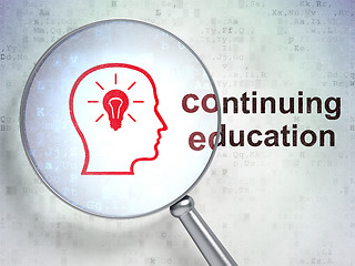Image showing Education concept: Head Whis Lightbulb and Continuing Education