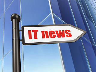 Image showing News concept: IT News on Building background