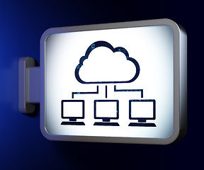 Image showing Cloud computing concept: Cloud Network on billboard background