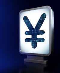 Image showing Currency concept: Yen on billboard background