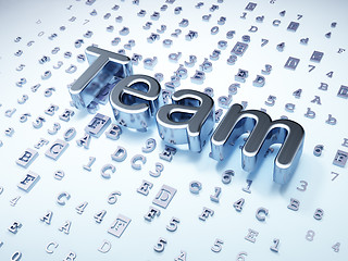 Image showing Business concept: Silver Team on digital background