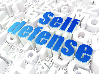 Image showing Protection concept: Self Defense on alphabet background