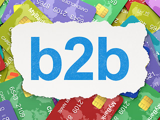 Image showing Business concept: B2b on Credit Card background