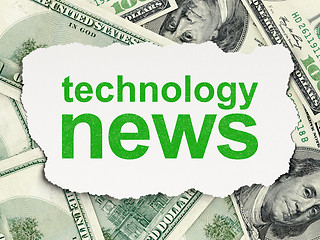 Image showing News concept: Technology News on Money background