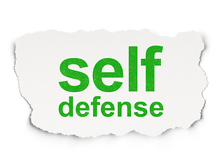 Image showing Safety concept: Self Defense on Paper background