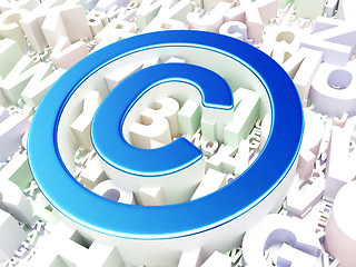 Image showing Law concept: Copyright on alphabet background