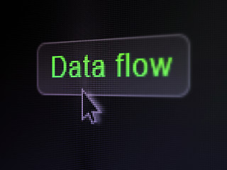 Image showing Data concept: Data Flow on digital button background