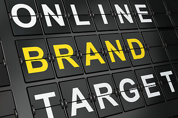 Image showing Marketing concept: Brand on airport board background