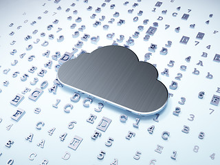 Image showing Networking concept: Silver Cloud on digital background