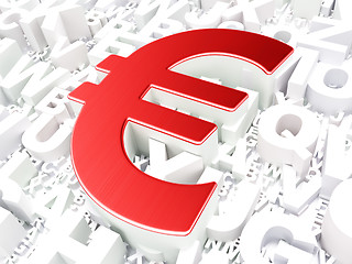 Image showing Currency concept: Euro on alphabet background