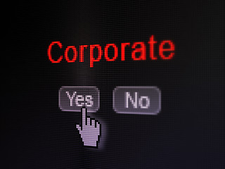 Image showing Finance concept: Corporate on digital computer screen