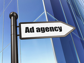 Image showing Marketing concept: Ad Agency on Building background