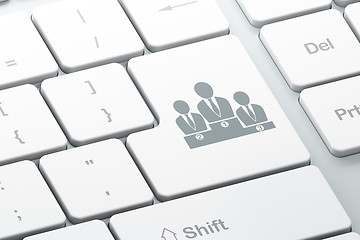 Image showing News concept: Business Team on computer keyboard background