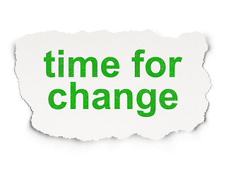 Image showing Time concept: Time for Change on Paper background