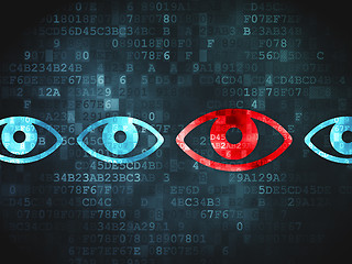 Image showing Safety concept: Eye on digital background