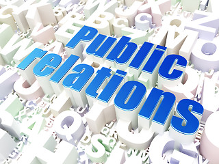 Image showing Marketing concept: Public Relations on alphabet