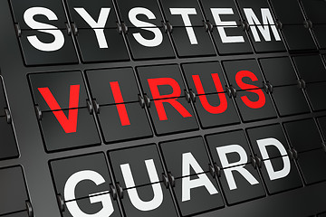 Image showing Privacy concept: Virus on airport board background