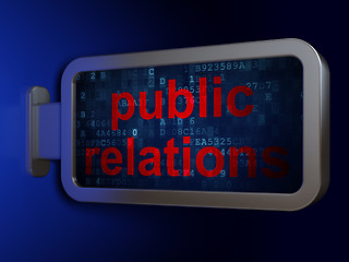 Image showing Marketing concept: Public Relations on billboard background