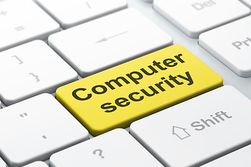 Image showing Protection concept: Computer Security on computer keyboard backg