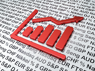 Image showing Business concept:  Growth Graph on Money background