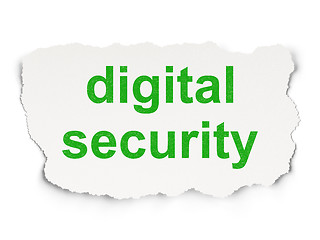 Image showing Safety concept: Digital Security on Paper background