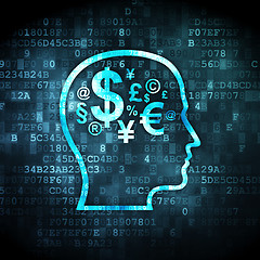 Image showing Education concept: Finance Symbol on digital background