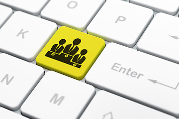 Image showing Law concept: Business Team on computer keyboard background