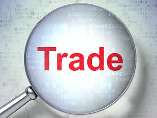 Image showing Business concept: Trade with optical glass