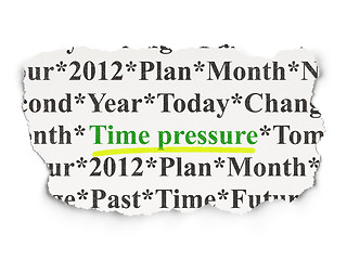 Image showing Timeline concept: Time Pressure on Paper background