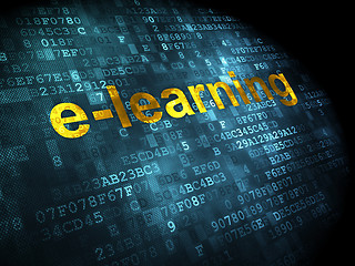 Image showing Education concept: E-learning on digital background