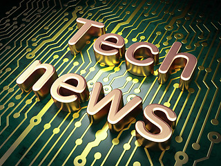 Image showing News concept: Tech News on circuit board background