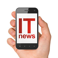 Image showing News concept: IT News on smartphone