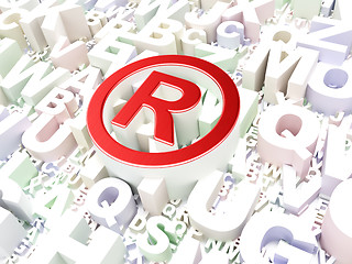 Image showing Law concept: Registered on alphabet background