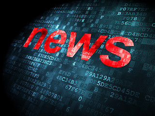 Image showing News concept: News on digital background