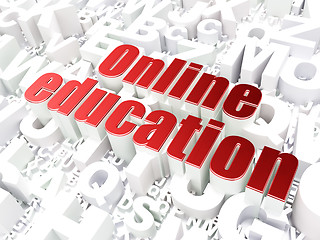 Image showing Education concept: Online Education on alphabet background