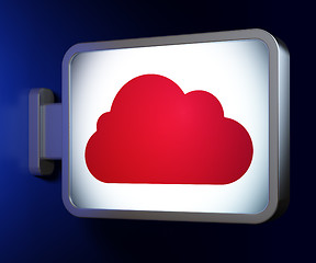 Image showing Cloud technology concept: Cloud on billboard background