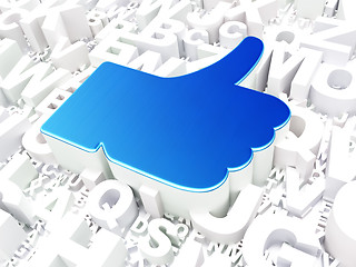 Image showing Social media concept: Like on alphabet background