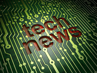 Image showing News concept: Tech News on circuit board background