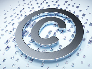 Image showing Law concept: Silver Copyright on digital background