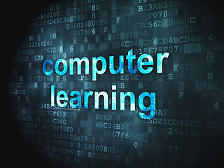 Image showing Education concept: Computer Learning on digital background