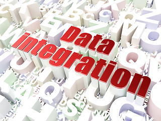 Image showing Information concept: Data Integration on alphabet background