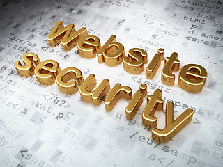 Image showing SEO web development concept: Golden Website Security on digital