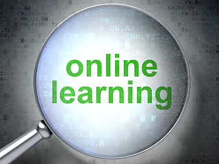 Image showing Education concept: Online Learning with optical glass