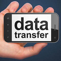 Image showing Data concept: Data Transfer on smartphone